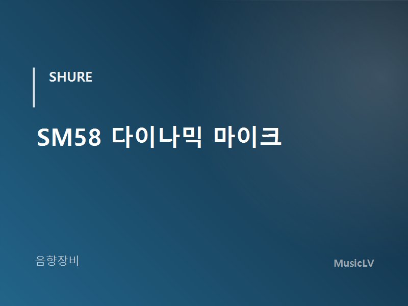 SM58 다이나믹 마이크
